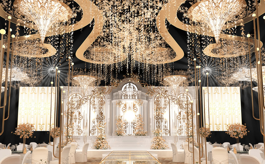 天山花木兰喜事汇金色大厅效果展示